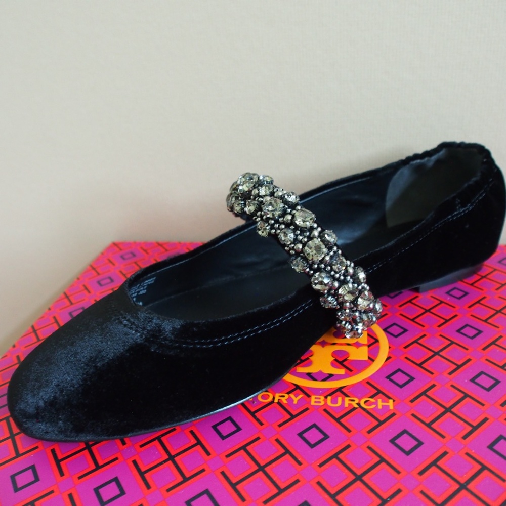 Tory Burch Crystal Ballet Flat S: 9
